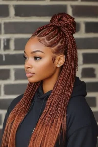 Half-Up, Half-Down Box Braids