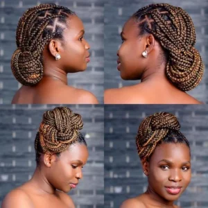 Box Braid Chignon Bun