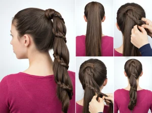 High Ponytail with a Twist