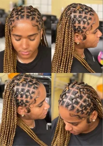 Criss-Cross Box Braids